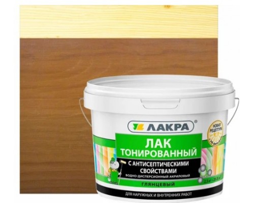 Лак в/д тонированный Орех 2,5 кг