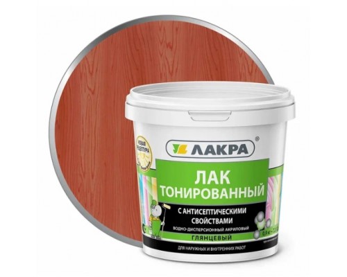 Лак в/д тонированный Рябина 0,9 кг