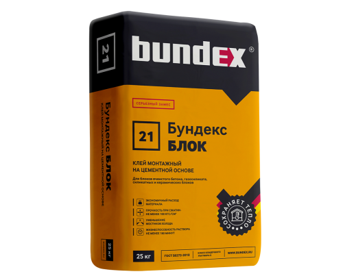 Клей монтажный Бундекс Блок 25кг (48шт)