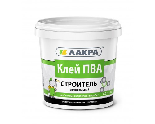 Клей ПВА универсальный Строитель 0,9кг