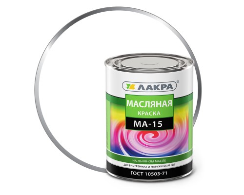Краска МА-15 "Лакра" Белый 0,9кг