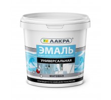 Эмаль акриловая  универсальная Белая матов. 0,9 кг