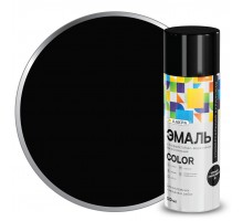 Эмаль аэроз.Лакра Color универ. Черный глянц. 39