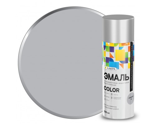 Эмаль аэроз.Лакра Color универ. Серебро 36