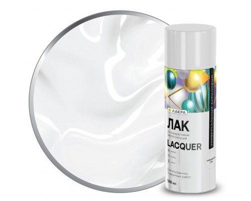 Лак аэроз. Лакра Lacquer универ. Глянцевый 190