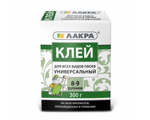Клей "Лакра" д/всех видов обоев универсальный 300г
