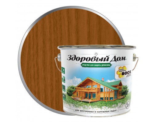 Здоровый Дом деревозащитное ср-во Орех 3л