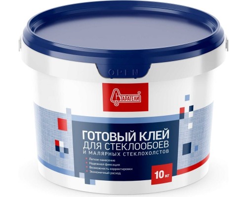 Клей готовый для стеклообоев и малярных стеклохолстов 10кг 
